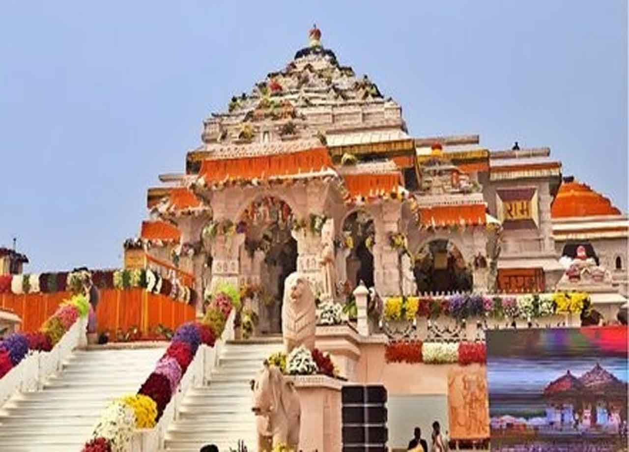 श्रीराम जन्मभूमि में सप्त मंडप समेत सभी मंदिरों का निर्माण पूरा, ध्वजदंड और कलश भी स्थापित