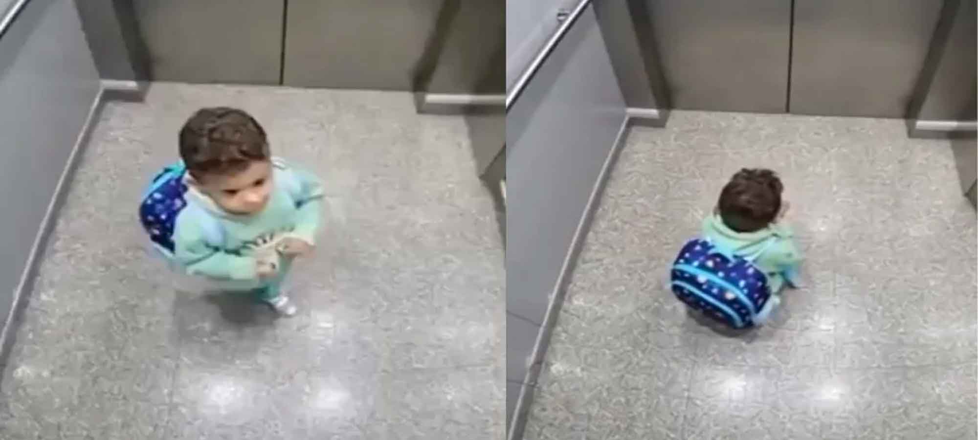 लिफ्ट में फंसे बच्चे ने दिखाई अद्भुत हिम्मत, घबराने के बजाय करने लगा प्रार्थना